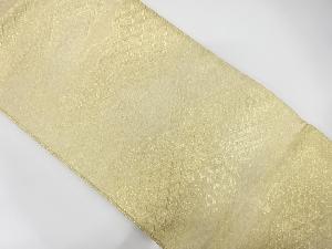 アンティーク　佐賀錦雲取りに古典柄模様織出し全通袋帯（着用可）